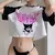 Camisa engraçada dos desenhos animados T para mulheres, Kuromi Kawaii, Top reco na internet