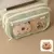 Capivara Cartoon Papelaria Holder Bag com broches, saco de lápis de grande capa