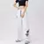 Calça de moletom cinza feminina, moda larga, grande, calça esportiva, streetwe - comprar online