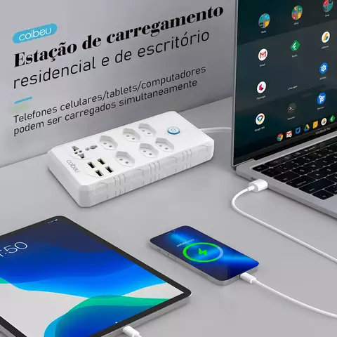 Extensão Tomada USB com Filtro de Linha