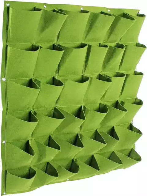 Jardim Vertical 36 Bolsos Pendurados Plantador De Parede – A Solução Ideal Para Cultivo em Espaços Compactos