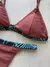 BIKINI GIULIA-MARRÓN Y ESTAMP. TURQUESA - comprar online
