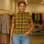 Blusa Luma Estampada – Xadrez Quadriculada Gola Média - comprar online