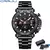 Crrju relogio masculino para homens marca superior luxo grande dial aço inoxid? - Flooter