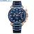 Crrju relogio masculino para homens marca superior luxo grande dial aço inoxid?