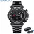 Crrju relogio masculino para homens marca superior luxo grande dial aço inoxid?