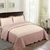 Kit Colcha Queen Maison Bordada e Matelada- 2,40 x 2,60m - Rose ou Cinza Gelo