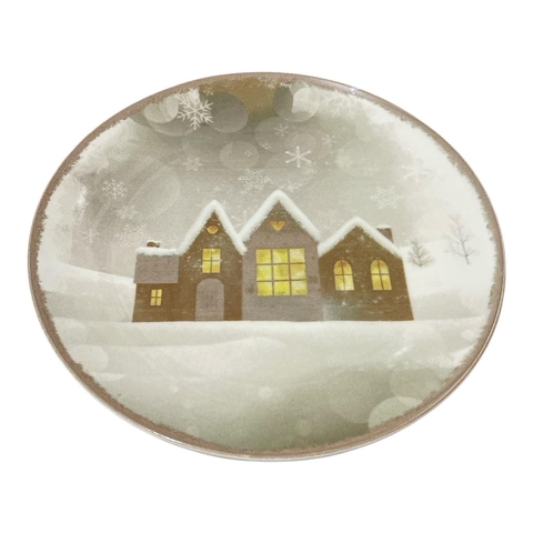 Prato Raso 26cm Oxford – Casas marrom neve