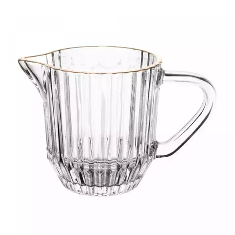 Leiteira de cristal com fio de ouro - 220 ml
