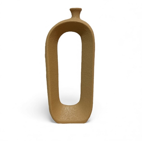 Vaso Decorativo Elegante Caramelo Fosco Texturizado - 36cm