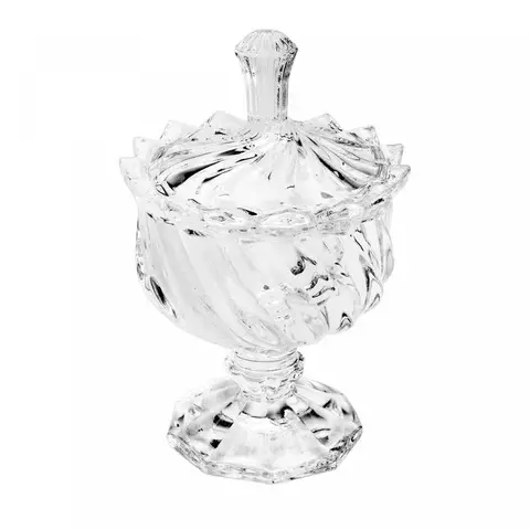 Potiche cristal decorativo linearis - 9,5 x 14,5 cm