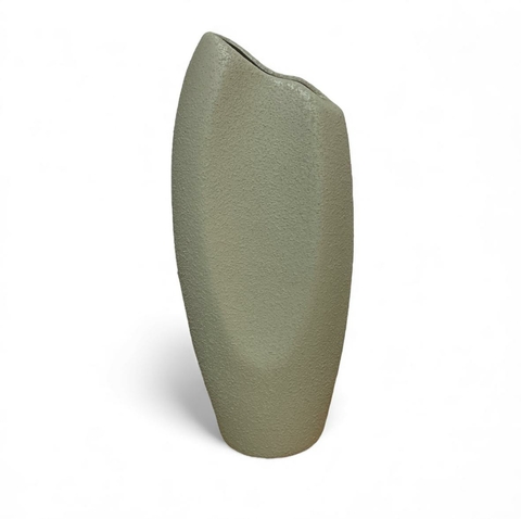 Vaso Estretto Cimento Verde Fosco - 35cm