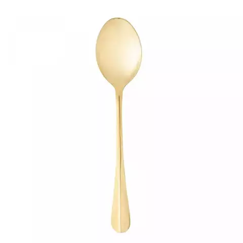 Colher p/ servir em aço inox dourada - 26 cm