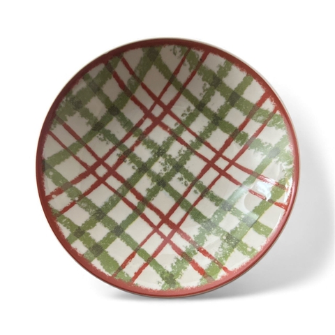 Bowl Xadrez Verde e Vermelho Natal – 19.5