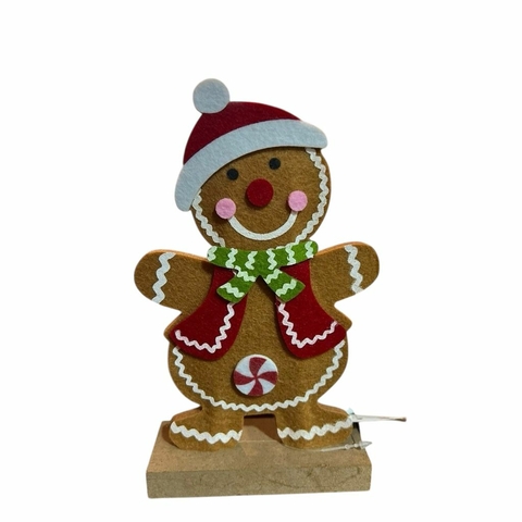 Enfeite natalino biscoito feltro - 20 cm