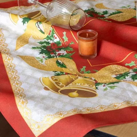 Toalha de mesa natalina quadrada pequena - Noel