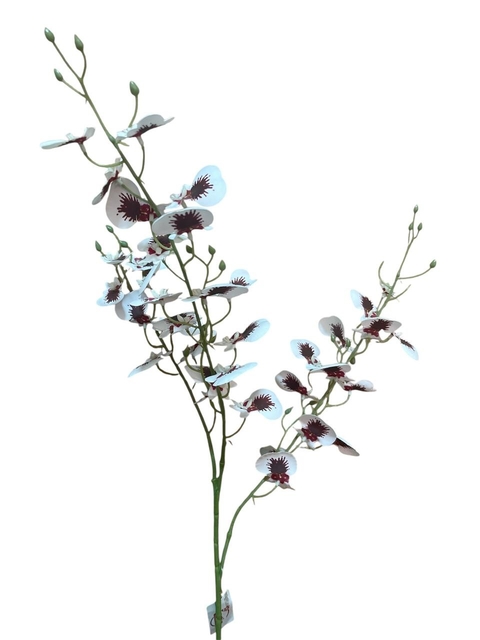 Flor orquídea chuva de ouro 3 galhos - 90 cm