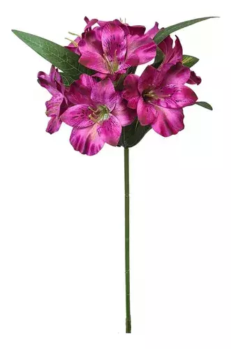 Haste Artificial de Astromélia Roxa – Flor Decorativa