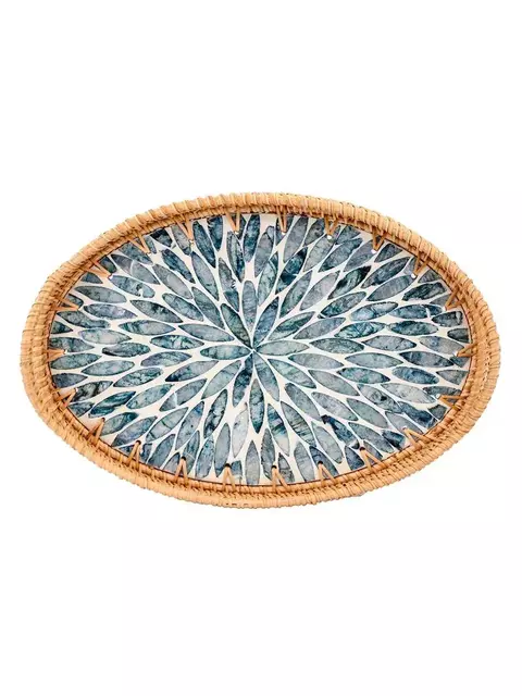 Bandeja oval Santorini - 35 x 22 x 4,5 cm