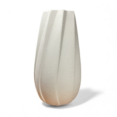 Vaso Valise Moderno Branco Fosco Texturizado - 25,5cm
