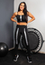 Conjunto Fitness Calça Legging Cintura Alta + Cropped Preto com Elásticos | REF: CCA1 - uhuushop