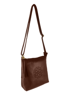 Bolsa Transversal Mandala Couro - comprar online