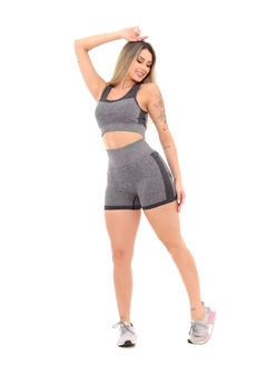Conjunto Feminino Fitness Cinza - loja online