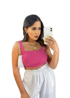 Cropped Top Tricot Moda Verão