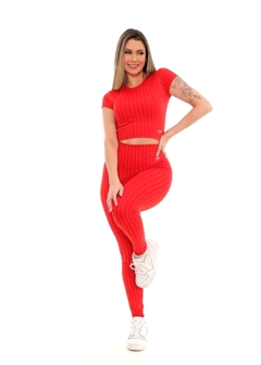 Conjunto Feminino Fitness Calça E Cropped - comprar online