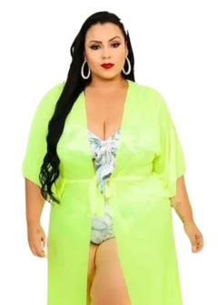 Saída de Praia Longa Plus Size
