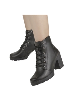 Bota Feminina Coturno Cano Curto - comprar online