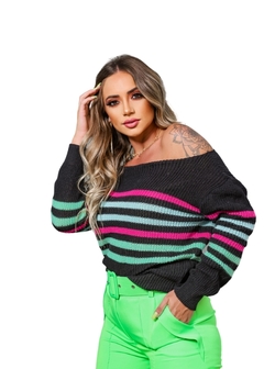 Blusa Ciganinha Tricot Moda Blogueira