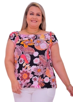 Blusa Ciganinha Manga Curta na internet