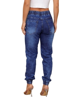 Calça Jogger Jeans Feminina Elástico - comprar online