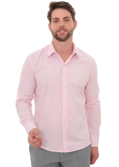 Camisa Social Masculina Slim Rosa - loja online
