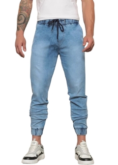 Calça Jogger Jeans Elástico Masculino - loja online