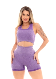 Conjunto Feminino Fitness Roxo