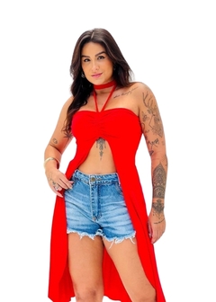 Blusa Bata Bianca Longa - Reale Moda Mix - Sua moda, seu estilo, sua escolha!