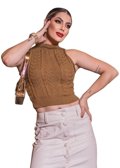 Regata Feminina Moda Tricot Tramas - comprar online