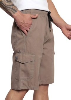 Bermuda Cargo Masculina Sarja Caqui