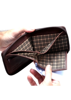 Carteira Masculina Grande Zíper Couro