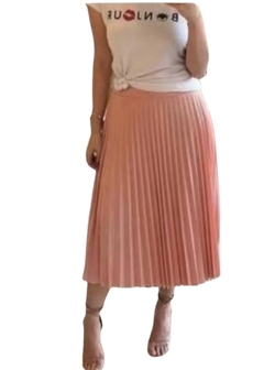 Saia Midi Plissada Crepe - loja online