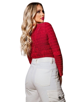 Blusa Manga Longa Tricot Tijolinho - comprar online