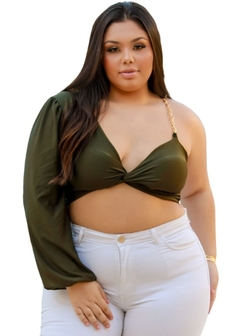 Cropped Nula Manga Longa
