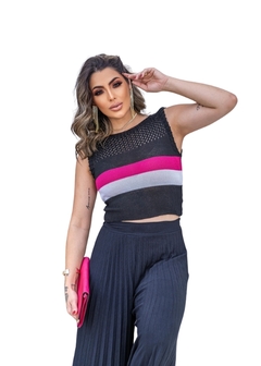 Cropped Moda Tricot Trabalhado - comprar online