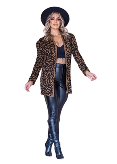 Casaco Tricot Animal Print - comprar online