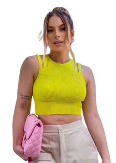 Cropped Alcinha Moda Tricot