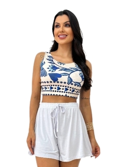 Cropped Patroa Floresta Azul - comprar online