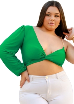 Cropped Nula Manga Longa - loja online