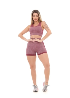 Conjunto Feminino Fitness Marsala - loja online